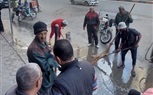 حي العمرانية يتابع أعمال شفط المياه بشارع خاتم المرسلين 