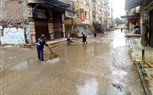رفع مياه الأمطار من شوارع وميادين كفر الشيخ