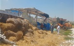 إزالة 8 تعديات علي الأراضي الزراعية بقلين في كفر الشيخ