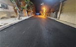 الانتهاء من فرد الطبقة  السطحية بالمخلوط الاسفلتي لشارع محمود سابق الحناوى 