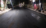 الانتهاء من فرد الطبقة  السطحية بالمخلوط الاسفلتي لشارع محمود سابق الحناوى 