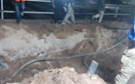 متابعه اصلاح كسر ماسوره مياه وكسر ماسوره غاز ناصيه شارع فاطمه رشدى 