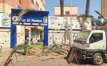 رفع مخلفات وتقليم الأشجار داخل المدارس بشارع الهرم وشارع العشرين من شارع أحمد لطفي