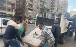 محافظة الجيزة تزيل تعديات واشغالات المحال التجارية والباعة الجائلين ببعض بمناطق فيصل 
