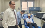 طلاب التربية العسكرية بجامعة كفر الشيخ يتبرعون بالدم لمستشفي الجامعة