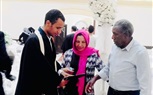 محمد عمر إبراهيم جعيده متحدثًا خلال تكريمه في فعاليات مؤتمر المرأة العربية بحضور الدكتورة إنعام الدرسي وكوكبة من القيادات النسائية العربية