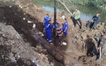 مياه البحيرة تنهى صيانة خط طرد شبراخيت 600 مم دون أي قطع أو ضعف للمياه