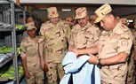 الفريق أشرف سالم زاهر القائد العام للقوات المسلحة وزير الدفاع والإنتاج الحربى يتفقد إحدى وحدات التدريب الأساسى بالقوات المسلحة