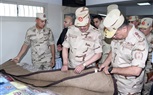 الفريق أشرف سالم زاهر القائد العام للقوات المسلحة وزير الدفاع والإنتاج الحربى يتفقد إحدى وحدات التدريب الأساسى بالقوات المسلحة