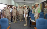 الفريق أشرف سالم زاهر القائد العام للقوات المسلحة وزير الدفاع والإنتاج الحربى يتفقد إحدى وحدات التدريب الأساسى بالقوات المسلحة