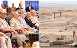 الفريق أشرف سالم زاهر القائد العام للقوات المسلحة وزير الدفاع والإنتاج الحربى يشهد تنفيذ المرحلة الرئيسية للمشروع التكتيكى بجنود ( بدر 2026) بالذخيرة الحية