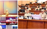 الفريق أشرف سالم زاهر يشهد تنفيذ المرحلة الرئيسية لمشروع مراكز القيادة الإستراتيجي بالجيش الثالث الميداني عبر «الفيديو كونفرانس».