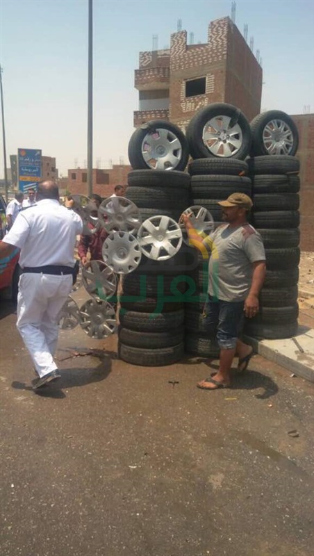 بالصور.. حملة مكبرة لضبط الخارجين عن قواعد المرور أعلى الدائري