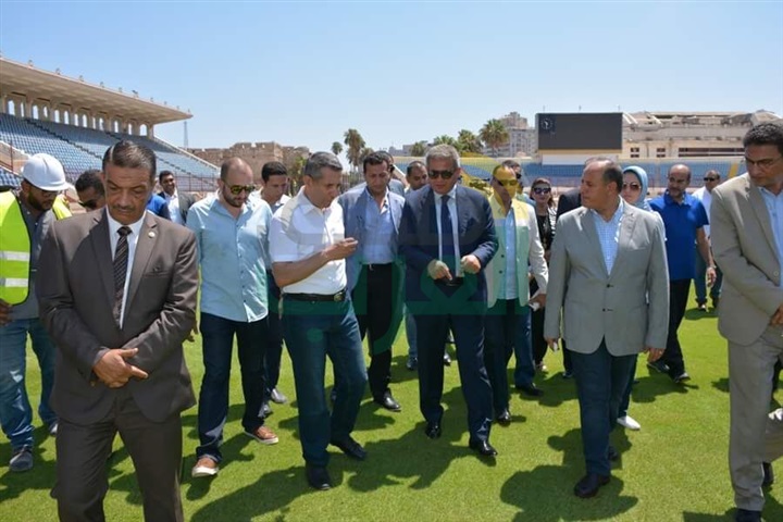 وزير الشباب و الرياضة يعلن جاهزية إستاد الإسكندرية لاستضافة البطولة العربية للأندية 