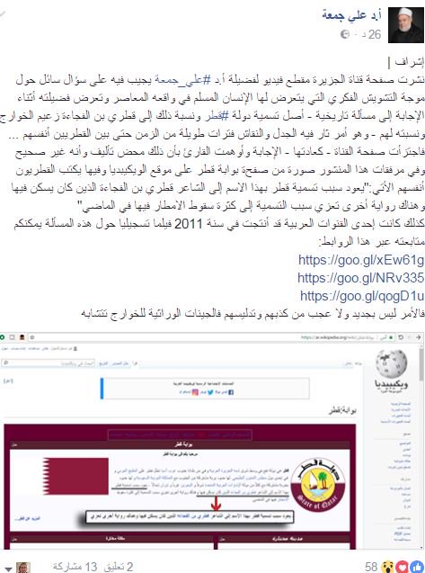 بالصورة.. «جمعة» يسب قناة الجزيرة القطرية