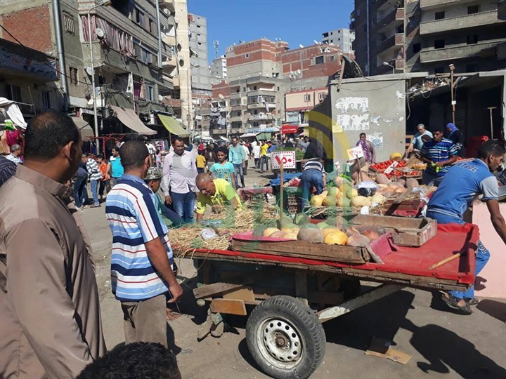 بالصور.. حملة إزالة مكبرة بحي ثان المنتزة لرفع الاشغالات بالعصافرة