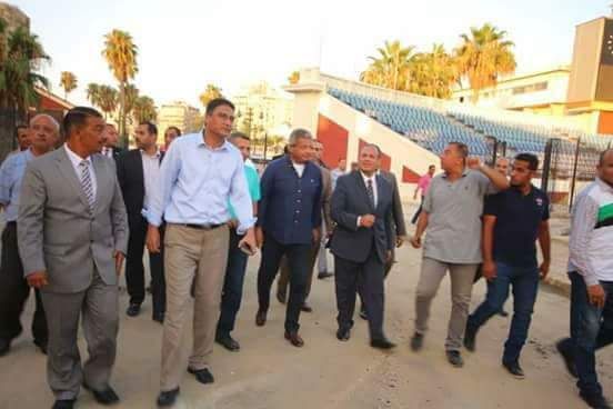 وزير الشباب و الرياضة يتفقد استاد الأسكندرية تمهيدا لإفتتاحه فى 23 يوليو
