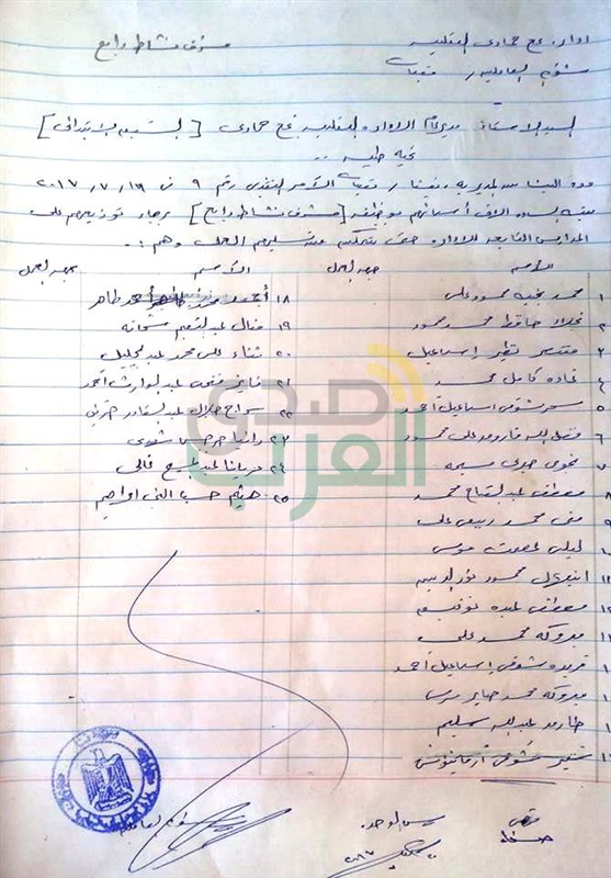 بالأسماء.. مشرفو الخدمات الجدد بـ"تعليم نجع حمادي"