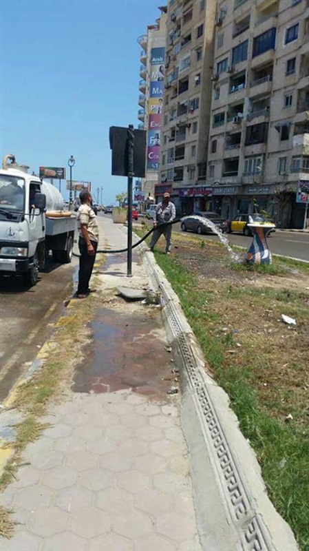 بالصور..تطوير وتجميل طريق الجيش بستانلي