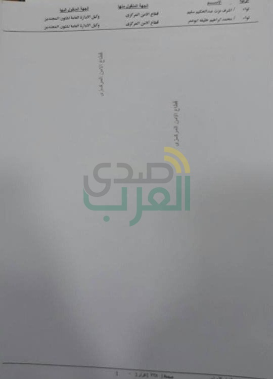 ننشر بالأسماء حركة التنقلات بقطاعي الأمن المركزي وقوات الأمن
