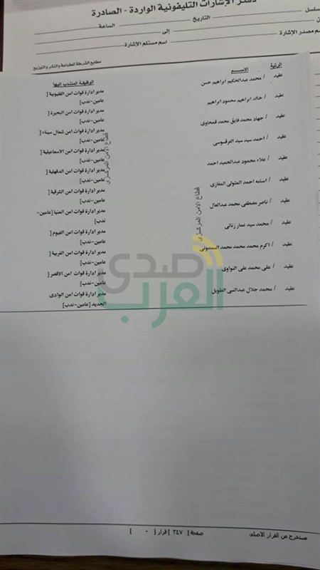 ننشر بالأسماء حركة التنقلات بقطاعي الأمن المركزي وقوات الأمن