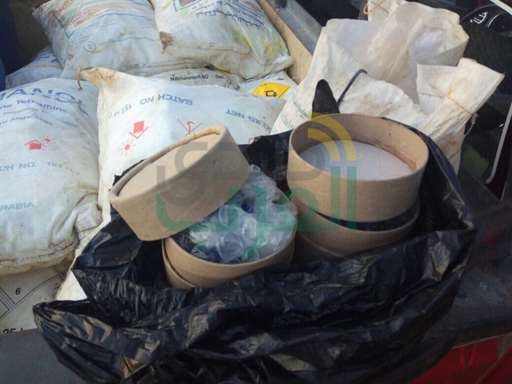 شاهد.. مخزن المتفجرات بعد مقتل مسئولي تصنيع العبوات الناسفة بـ"حسم"