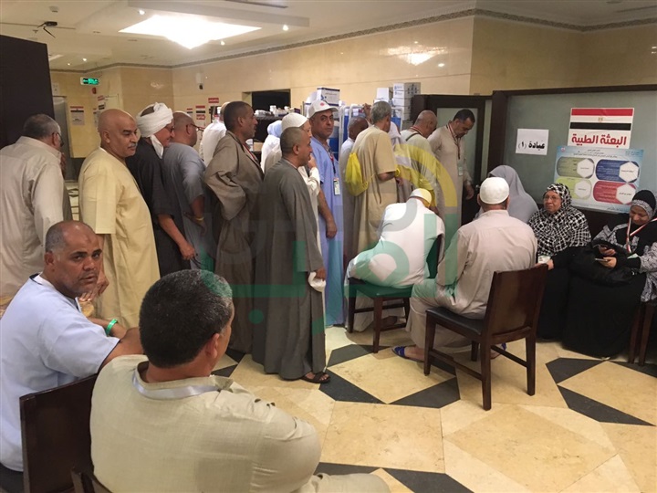 عيادات بعثة الطبية توقع الكشف على 23447 حاجًا مصريًا