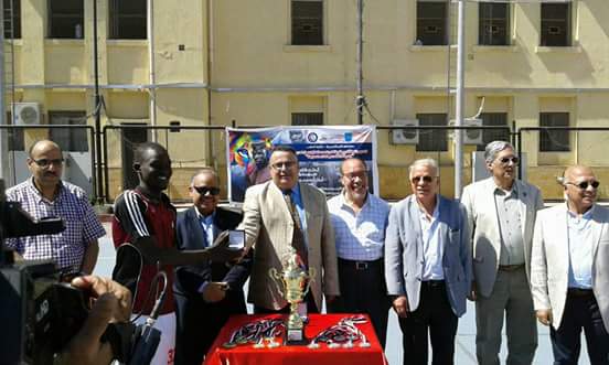 بالصور :  جامعة الاسكندرية تفتتح الدورة الافريقية للكرة الخماسية 