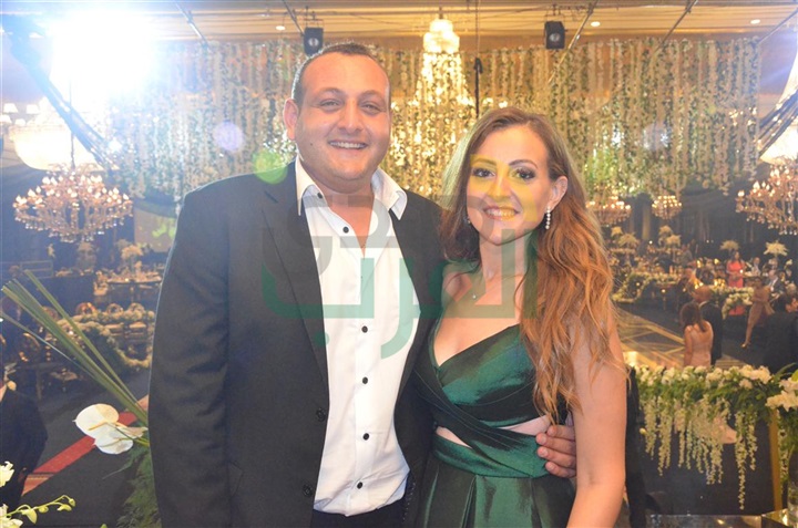 بالصور.. تامر حسني وبوسى وآلا كوشنير يشعلون زفاف أحمد ولجين