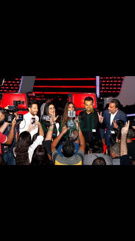بالصورة.. محمد حماقى يبدأ تصوير برنامج "ذا فويس"