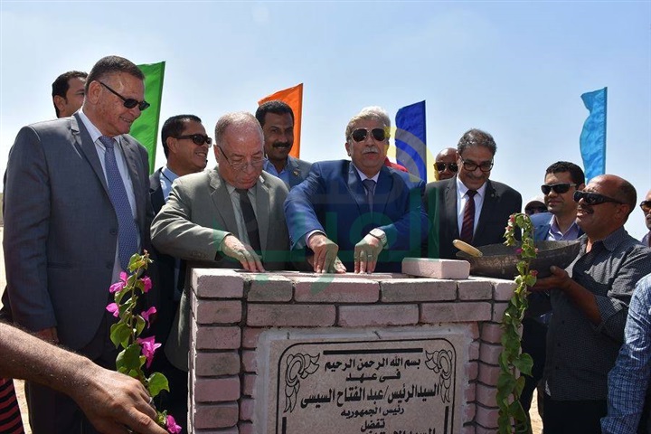 بالصور.. وضع حجر أساس قصر ثقافة القنطرة شرق