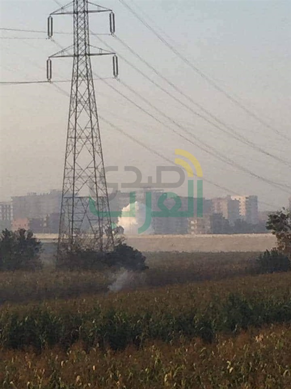 انفجار خط غاز قرب الطريق الدولى ببنها