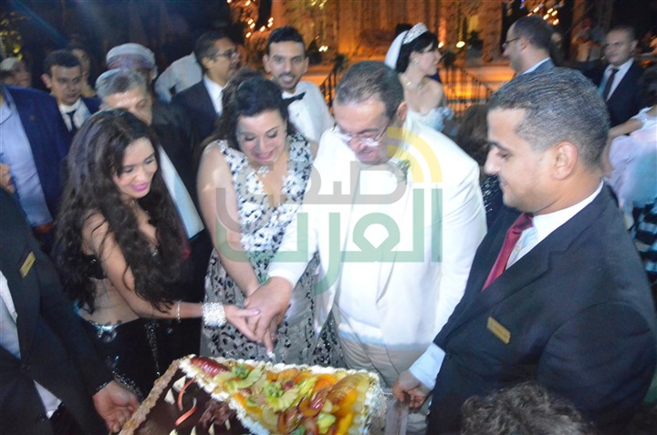 بالصور.. دينا وسعد والعسيلى وبوسى يشعلون حفل زفاف شادى و كرستين 