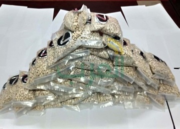 بالصور.. ضبط عاطلين بـ70 ألف قرص مخدر بالسويس