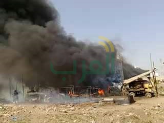 10 مليون جنيه خسائر مبدئية فى حريق المعرض السورى ببنها