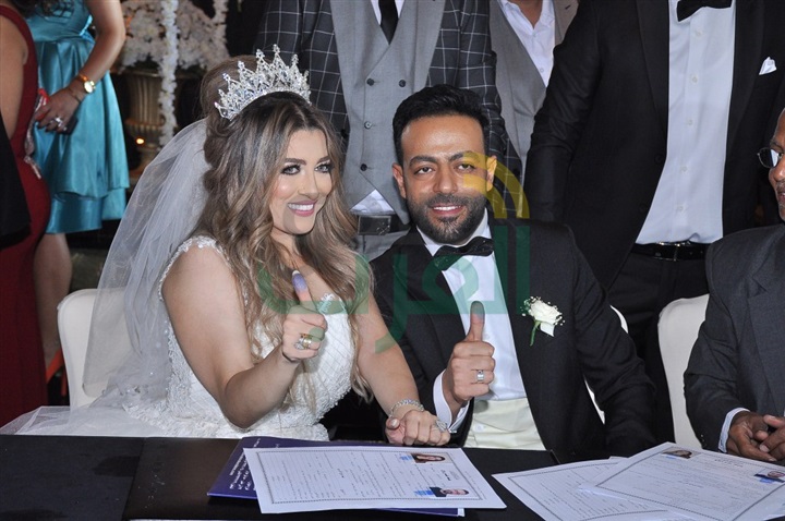 بالصور.. حفل زفاف ضخم للنجم"تامر عاشور" بحضور كوكبة من نجوم الفن والغناء
