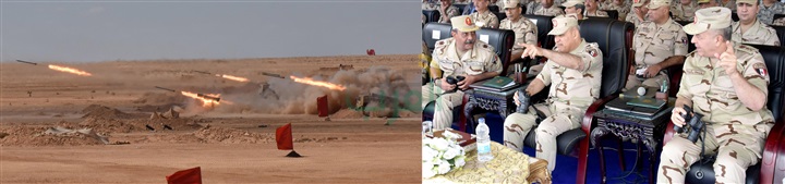 صدقي صبحي يشهد  المرحلة الرئيسبة للمشروع التكتيكي " رعد 28 "