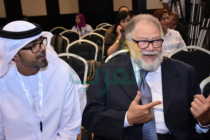 بالصور..  وقائع المؤتمر الصحفي لمنح يحيى الفخراني وحسين الجسمي الدكتوراه الفخرية من الـ cic