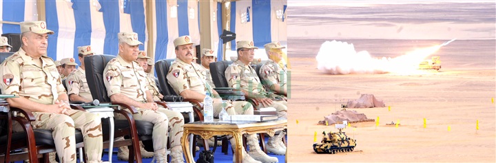 وزير الدفاع يشهد بيان الرماية الصاروخية "حماة السماء 2"