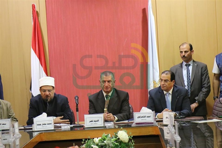 بالصور.. محافظ كفر الشيخ يستقبل وزير الأوقاف ومفتي الجمهورية