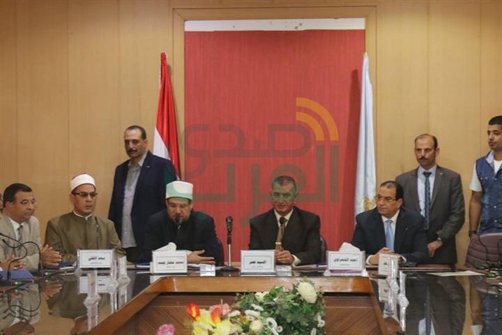 بالصور.. محافظ كفر الشيخ يستقبل وزير الأوقاف ومفتي الجمهورية