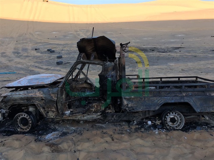 ننشر صور سيارات الإرهابيين التي دمرتها القوات المسلحة