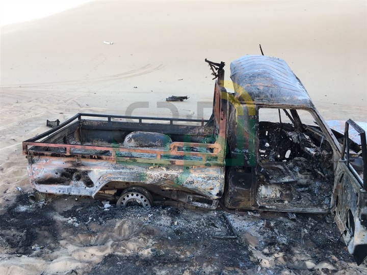 ننشر صور سيارات الإرهابيين التي دمرتها القوات المسلحة