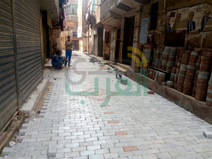  رصف الشوارع ببلاط الإنترلوك والأسفلت بـ91 مليون فى القليوبية 