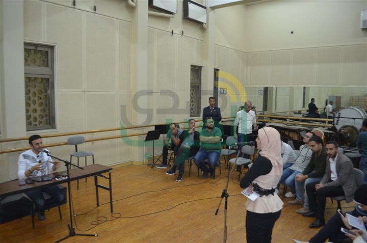 بالصور.. بدأ المؤتمر الصحفي الخاص بصابر الرباعي بدار الأوبرا المصرية