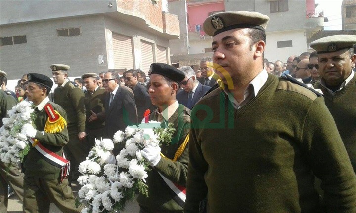 بالصور.. كفر الشيخ تودع الشهيد "مصطفي بدوي" في جنازة عسكرية مهيبة