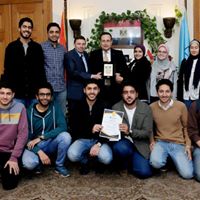 قنصوة يستقبل الطلاب الفائزين بالمركز الأول في معرض القاهرة الدولي للإبتكار قنصوة يستقبل الطلاب الفائزين بالمركز الأول في معرض القاهرة الدولي للإبتكار