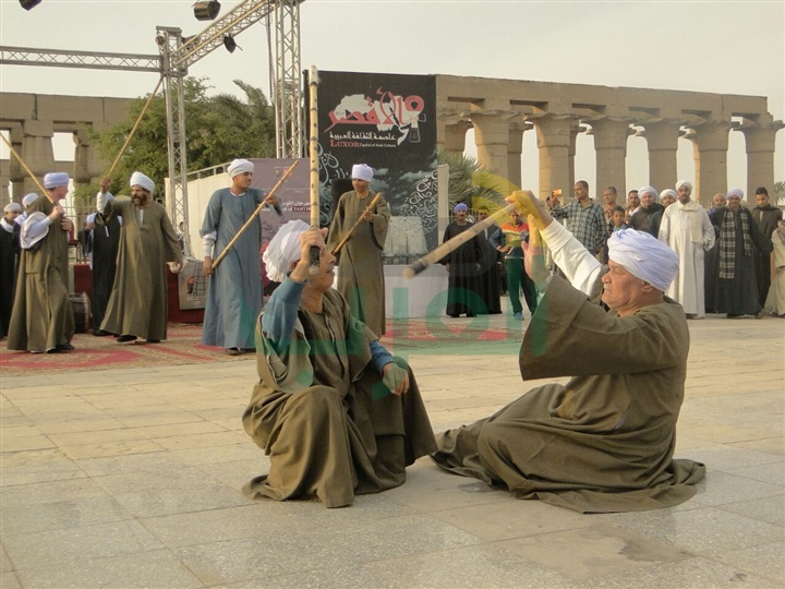 بالصور.. حضور جماهيري مكثف بالمهرجان القومي بالتحطيب بالاقصر