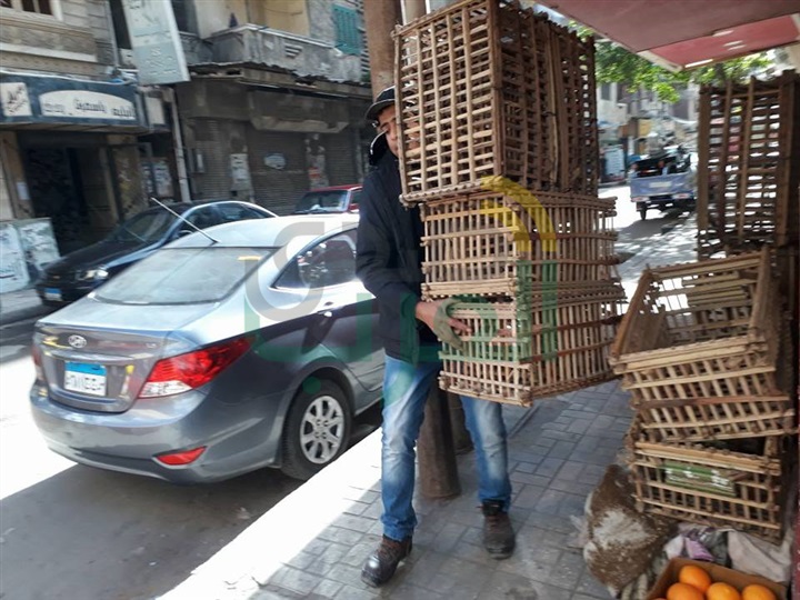  حملة إزالة مكبرة بشارع محرم بك والرصافة