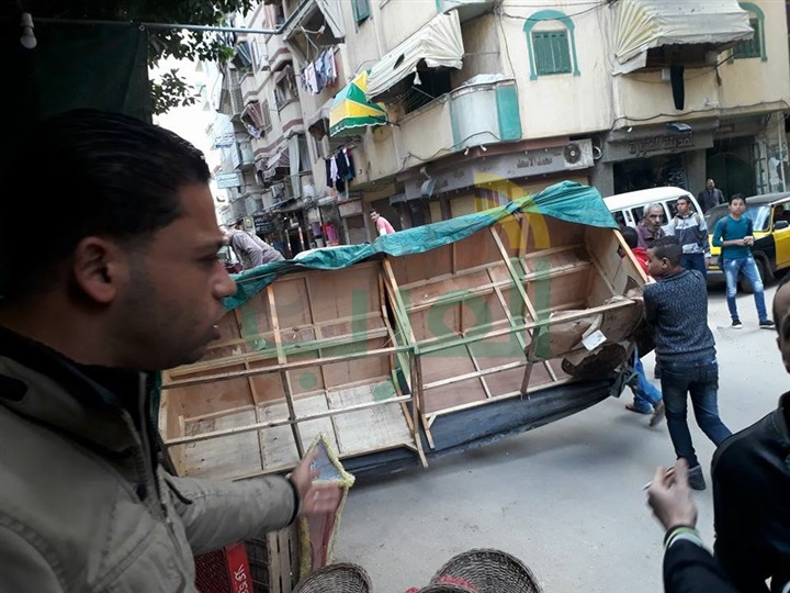  حملة إزالة مكبرة بشارع محرم بك والرصافة